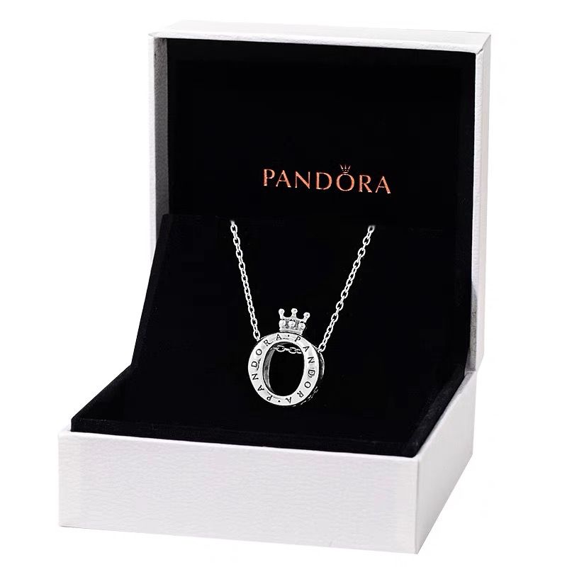 Pandora Kalung 925 Silver Dengan Liontin Mahkota Untuk Wanita