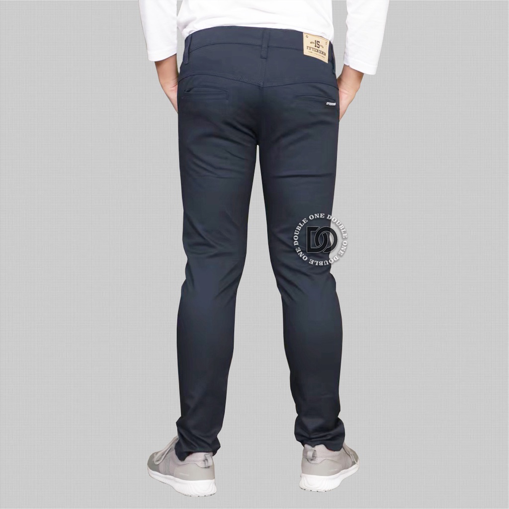 Celana Chino Pria Panjang Slim Fit Original FIFTEEN DENIM