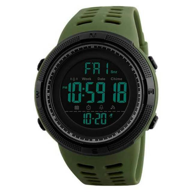 Jam tangan pria SKMEI 1251 digital green original WR