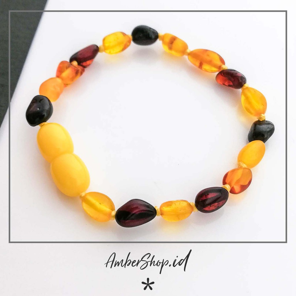 AS13 (FREE GIFT) Gelang Amber pereda tumbuh gigi bayi - Amber Shop