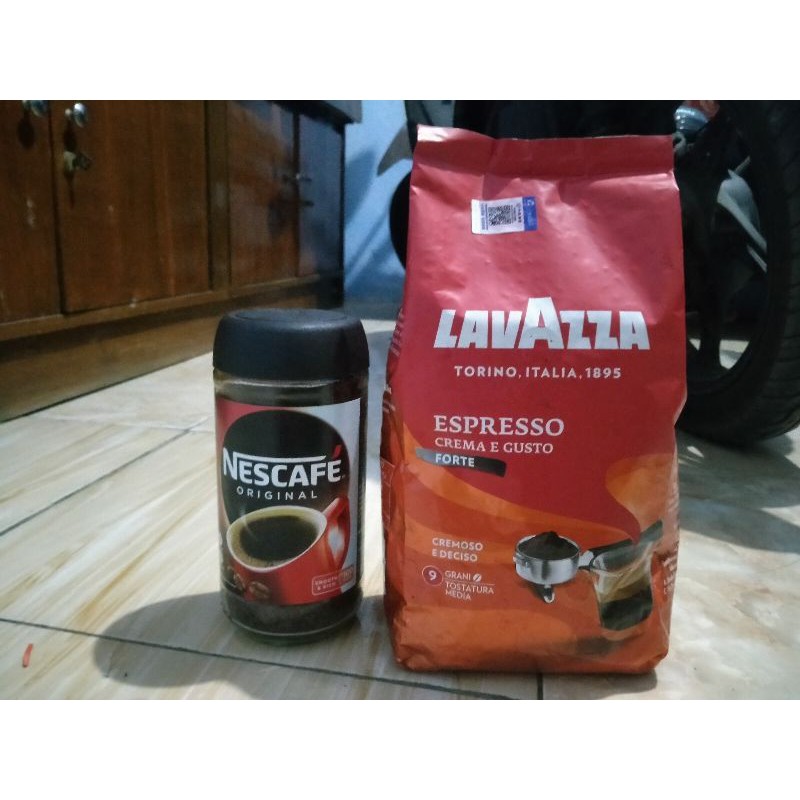 

Nescafe + lavaza coffe biji utuh