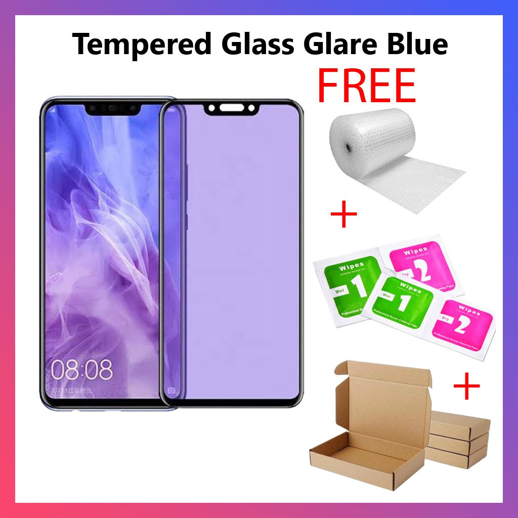 Tempered Glass Blue light 10D Anti Gores Anti Radiasi for Xiaomi Play XM 11T 8 Lite A1 5X 4A 4X 5A Pocophone Poco M3 M4 M5 X3 Pro