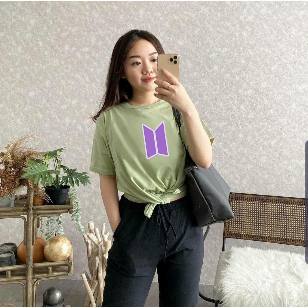 MYSTIQUE.ID-BAJU KAOS BTS PURPLE T-SHIRT LUCU DAN AESTHETIC