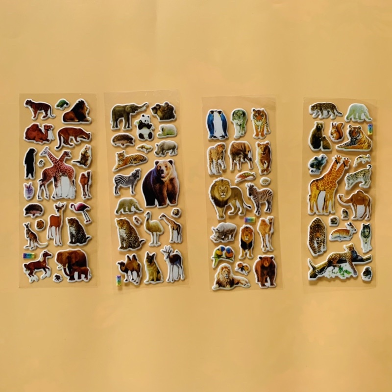 Jual HEWAN BINATANG ANIMALS STIKER TIMBUL / STICKER 3D MURAH UNTUK