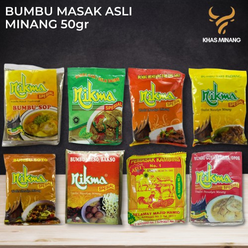 Jual Bumbu Masak Rendang Kari Gulai Sop Soto Sate Mieso Nikma Selamet