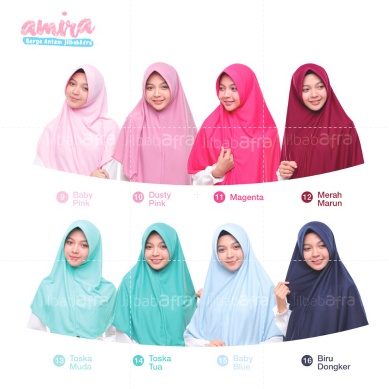 Jilbab Afra ( Jilbab Arfa ) Bergo Amira Pet Antem Size XL - Jumbo - Jilbab Instan Bahan Kaos Adem &amp; Lembut- Jilbab Kaos