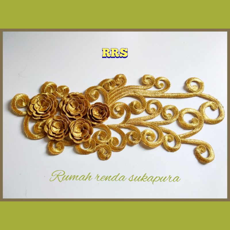 renda bordir bunga / renda bordir dada