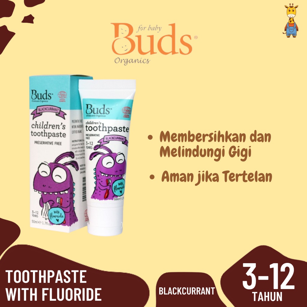 BUDS Toothpaste With Fluoride 3-12 years