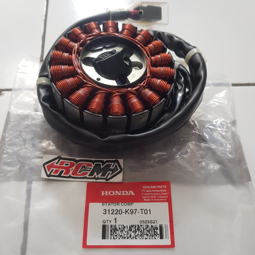 SPULL ASSY PCX SPOL SEPUL RADIATOR DINAMO STATOR COMP PCX ORIGINAL ORI HONDA HGP ASLI AHM 31220-K97-T01