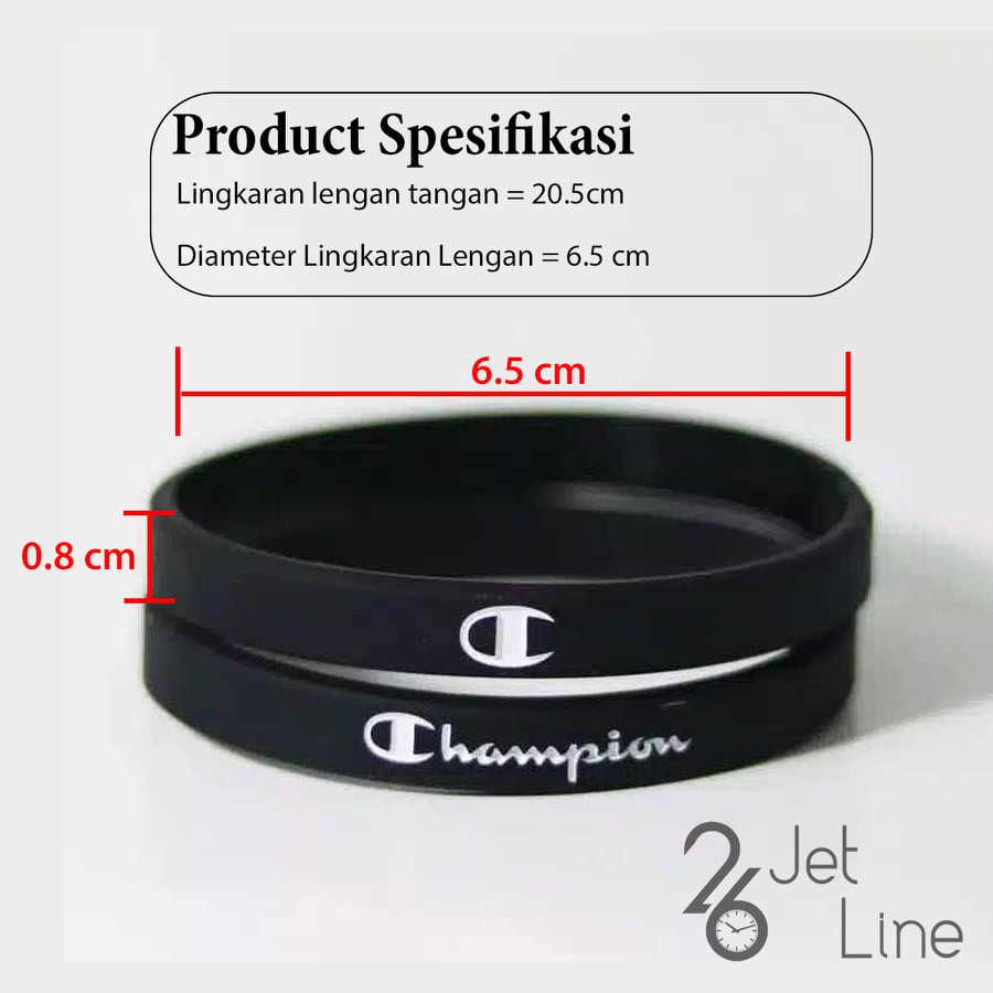 GELANG TANGAN PRIA - GELANG KARET CHAMPION SPORT ORIGINAL