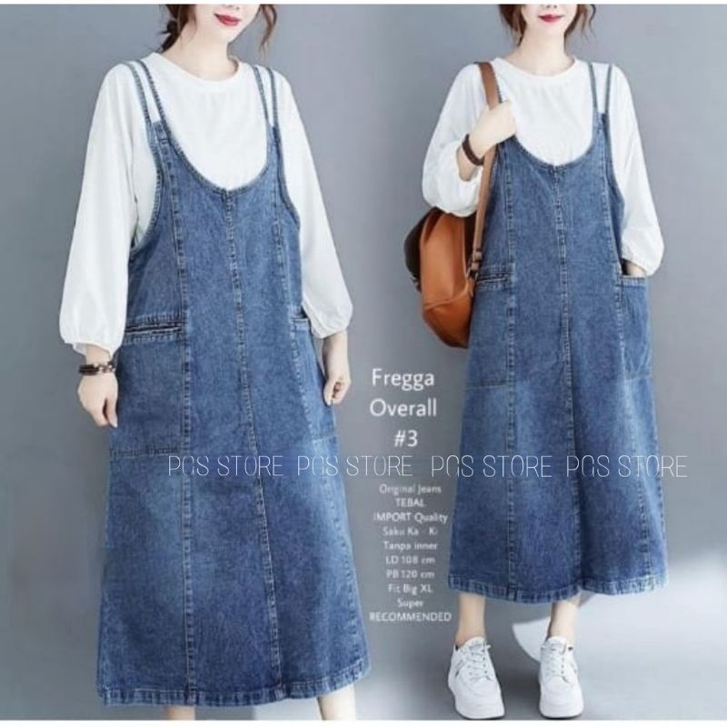 fregga overall jeans denim kekinian