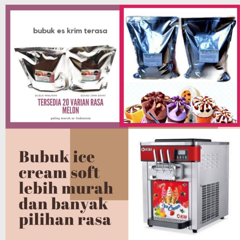 BUBUK ES KRIM 500 GR / SERBUK ES KRIM / BUBUK ICE CREAM SOFT DAN HARD / SERBUK ICE CRRAM  / POWDER I