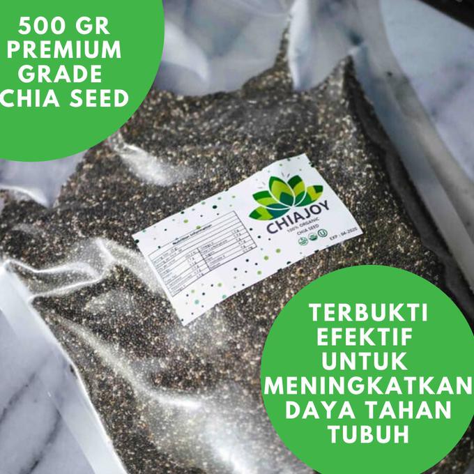 

A4709Zr Organic Chia Seed Mexico Chiajoy 500 Gram Terbaik Untuk Diet S0As