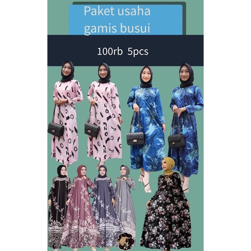 PAKET USAHA GROSIR 1(100rb get 5pcs gamis)