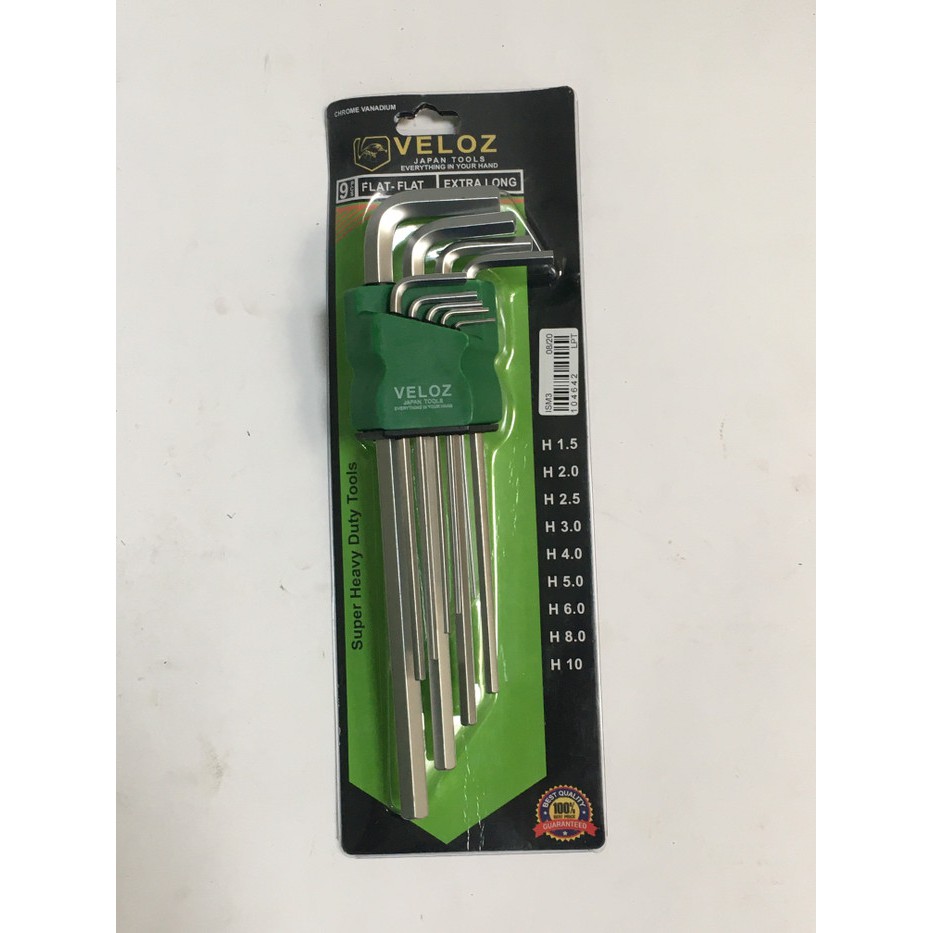 Kunci L Set 9pcs Panjang Veloz