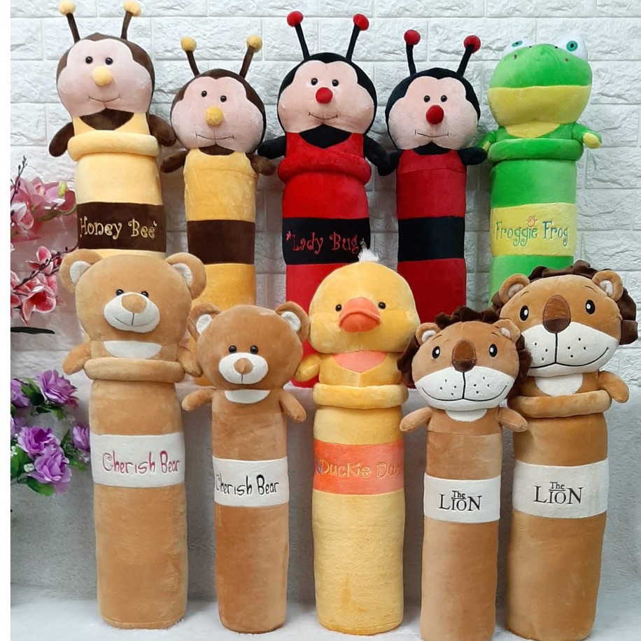 Guling Boneka Bebek Kodok Lebah Singa Animal L/70cm/Guling Animal/Guling Bee/Guling Frog/Guling Lion