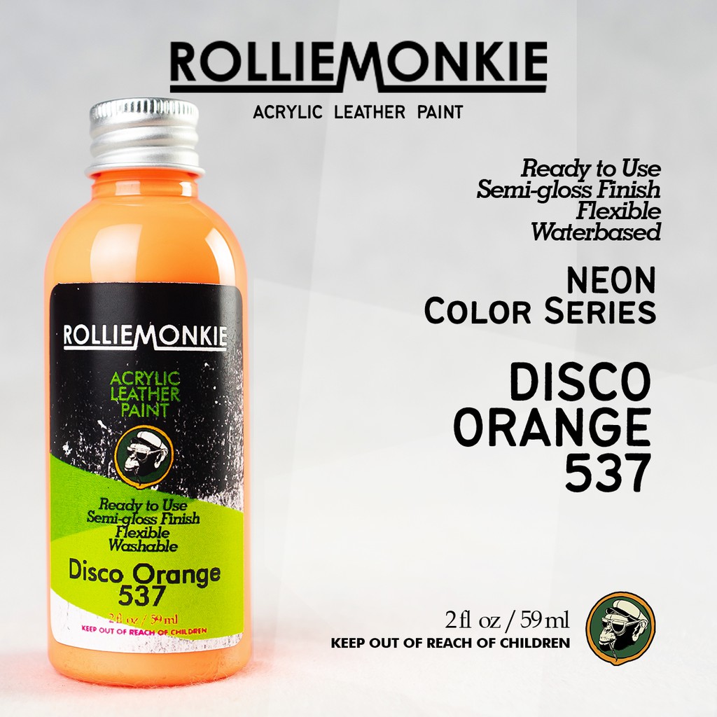 

Rolliemonkie Cat Acrylic Leather Paint - Disco Orange