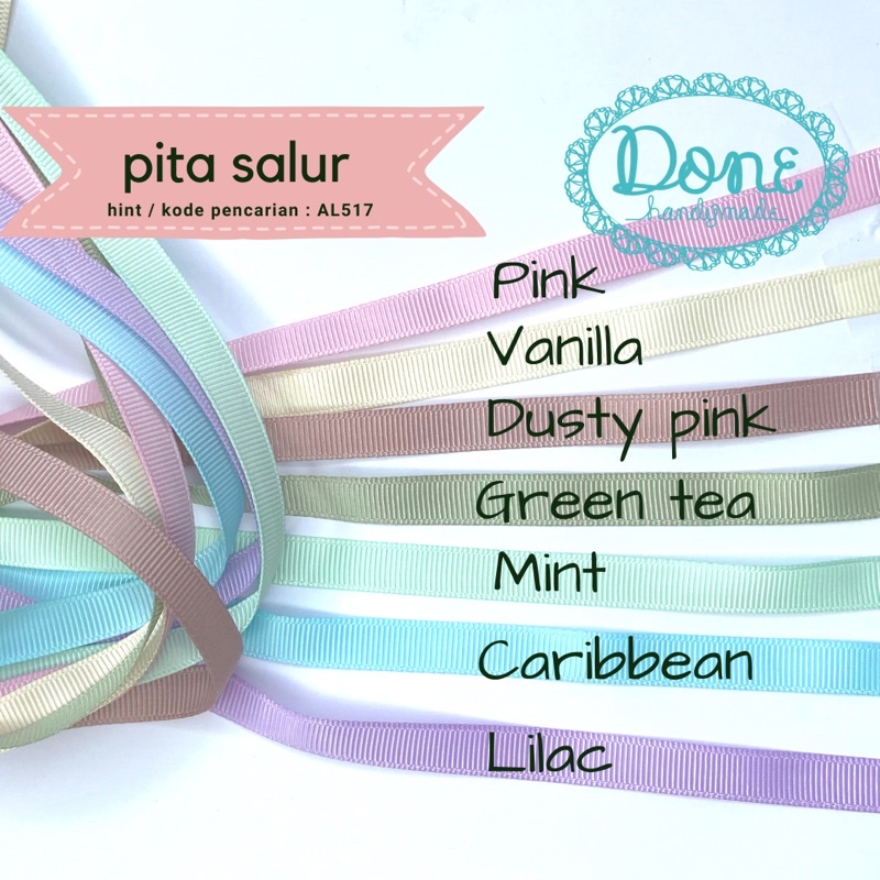 Done Handymade ribbon pita salur craft ribbon pita hampers AL517 pita grosgrain