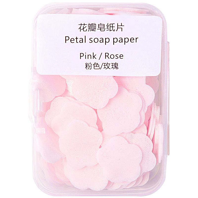 (BOW) Sabun Kertas/Sabun Mini Cuci Tangan Wangi Dengan Bentuk Unik Travel Boxed Hand Washing Petal Soap