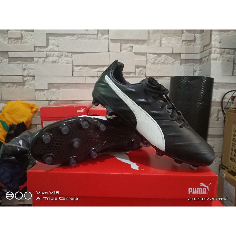 PUMA KING PRO 21  FG Black-Puma White