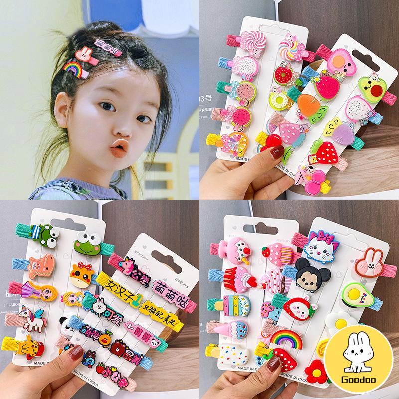 Jepitan Rambut Anak Jepit Rambut Korea Kids Unicorn Candy Fruit Korean Fashion Rainbow Ice Cream -Doo