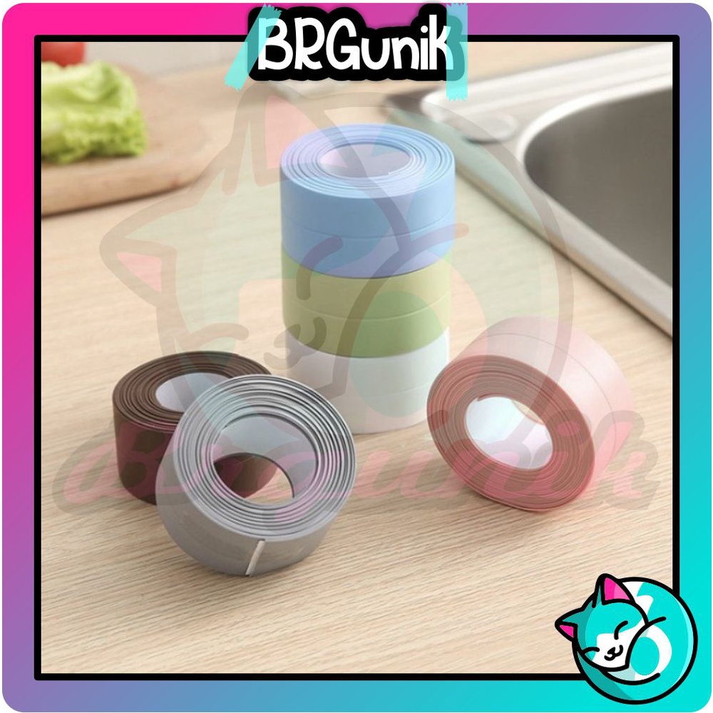 BRGUNIK Tape Perekat Sticker Anti Jamur Air Minyak PVC Wastafel Dapur Kamar Mandi R554