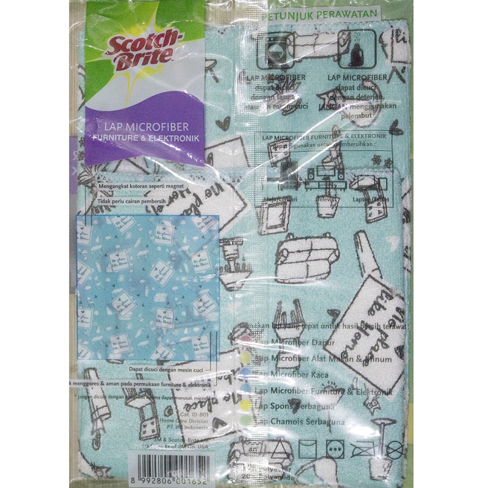 Ktmstore Scotch Brite Kain Lap Microfiber 3M Elektronik dan Furniture ID-801B