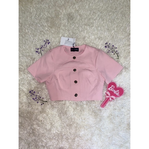 Barbie x Pomelo Neck Cut Out Top