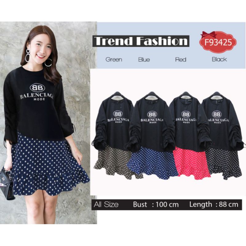 RR EXTU DRESS BALENCIAGA POLKA DRESS POLKA