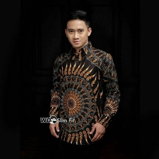 Baju Kemeja Batik Pria Dewasa Murah Lengan Panjang Modern Kondangan Mewah Premium