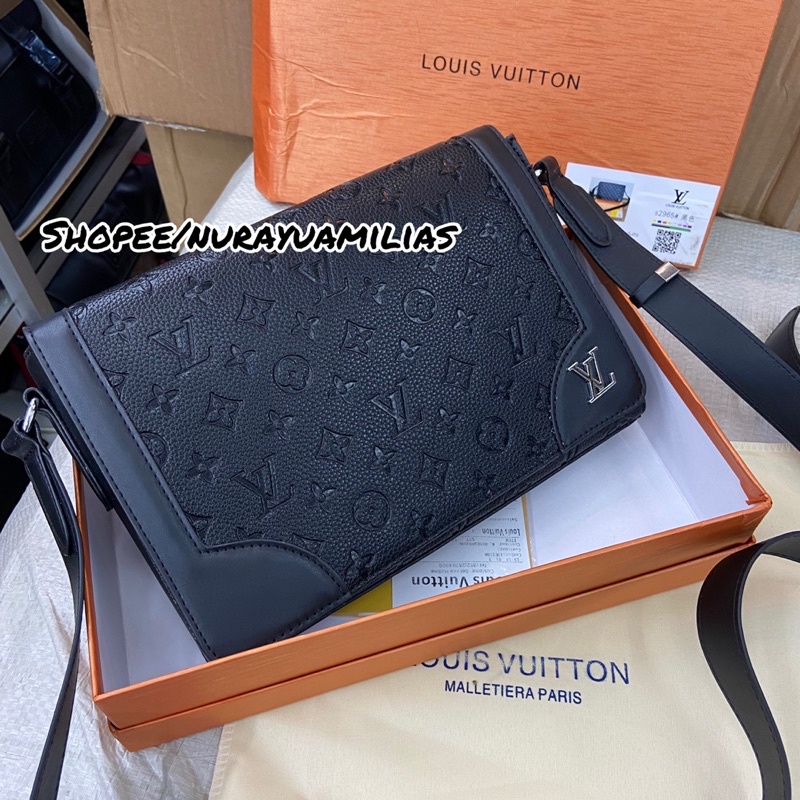 messenger bag louis Vuitton free box import tas selempang pria lv tas kantor pria lv