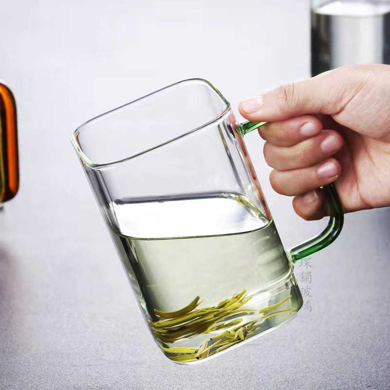 gelas cangkir kopi   susu kaca anti panas aesthetic unik menarik glass coffee mug double wall round 