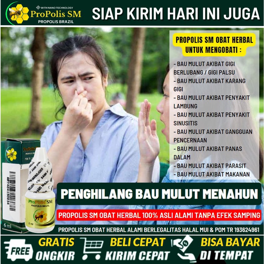 Obat Penghilang Bau Mulut Membandel 100% Asli Herbal, Obat Bau Mulut Akibat Gigi Berlubang / Gigi Pa