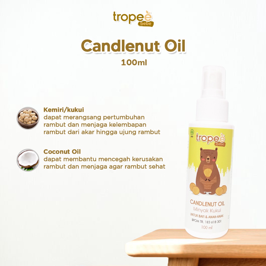 Tropee Bebe Candlenut Oil Minyak Kukui - 100mL | Minyak Rambut Kemiri