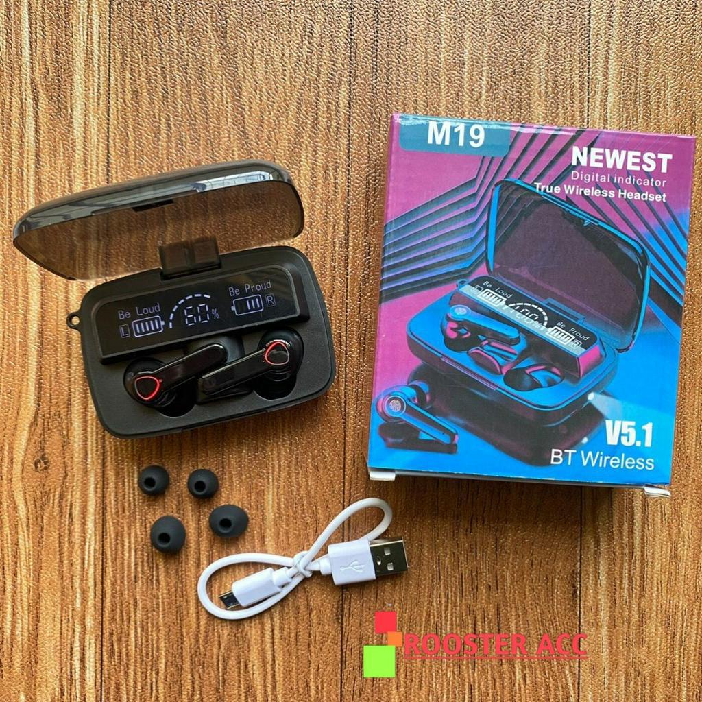 PHF BLUETOOTH TWS + POWERBANK M19