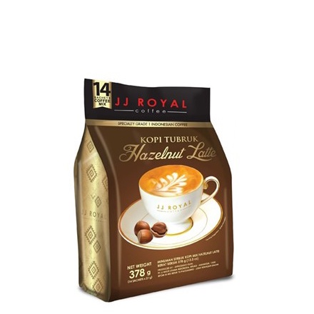 

JJ Royal Coffee Kopi Tubruk Hazelnut Latte Bulk Bag 14 x 27 gr