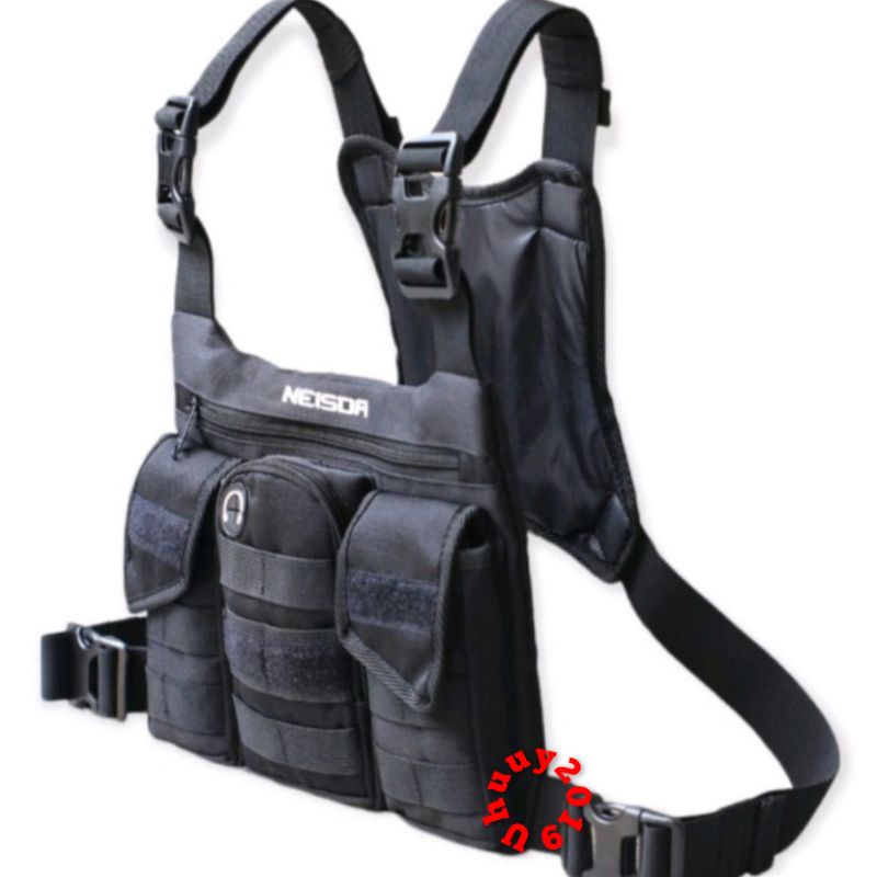 Chest bag Tas dada tactical pria neisda rider one black