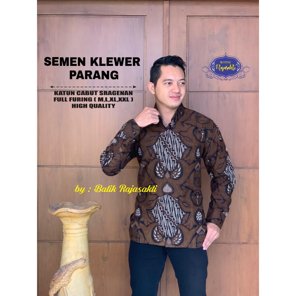 SEMEN KLEWER RAJASAKTI KEMEJA BATIK SOLO PRIA LENGAN PANJANG PENDEK LAPIS FURING ATASAN PREMIUM MODERN KATUN HALUS BLUE INDAH JOKOWIRYO PRASADO MERAK MANIZE DEVABROTO ARYOBIMO JEPUN FAWWAZ DAUN FAWWAZO OMAR MISTARO RED MANIZ DAVINAH 2 HANA MEWAH PANCASILA