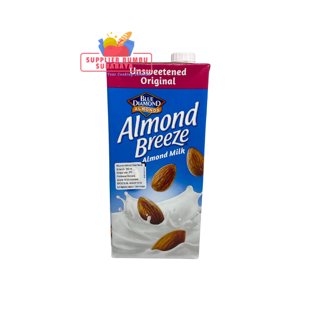 Blue Diamond Almond Breeze Milk Original Vanilla Unsweetened Chocolate Latte 946ml