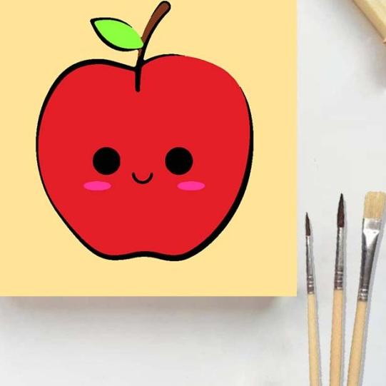 

℮ Paint by number BUAH ALPUKAT 20x20 Wooden Painting kit/Set Melukis - ALPUKAT ←