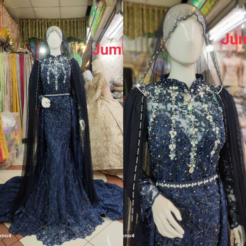 GAUN PENGANTIN SLIM BEREREKOR JUMBO//GAUN FULL PAYET JUMBO//GAUN WEDDING BIG SIZE