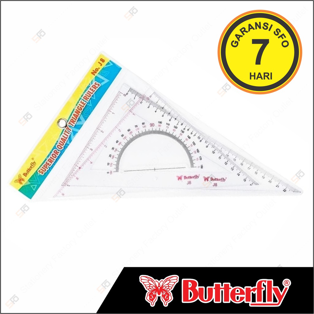 

Penggaris Segitiga Butterfly J8