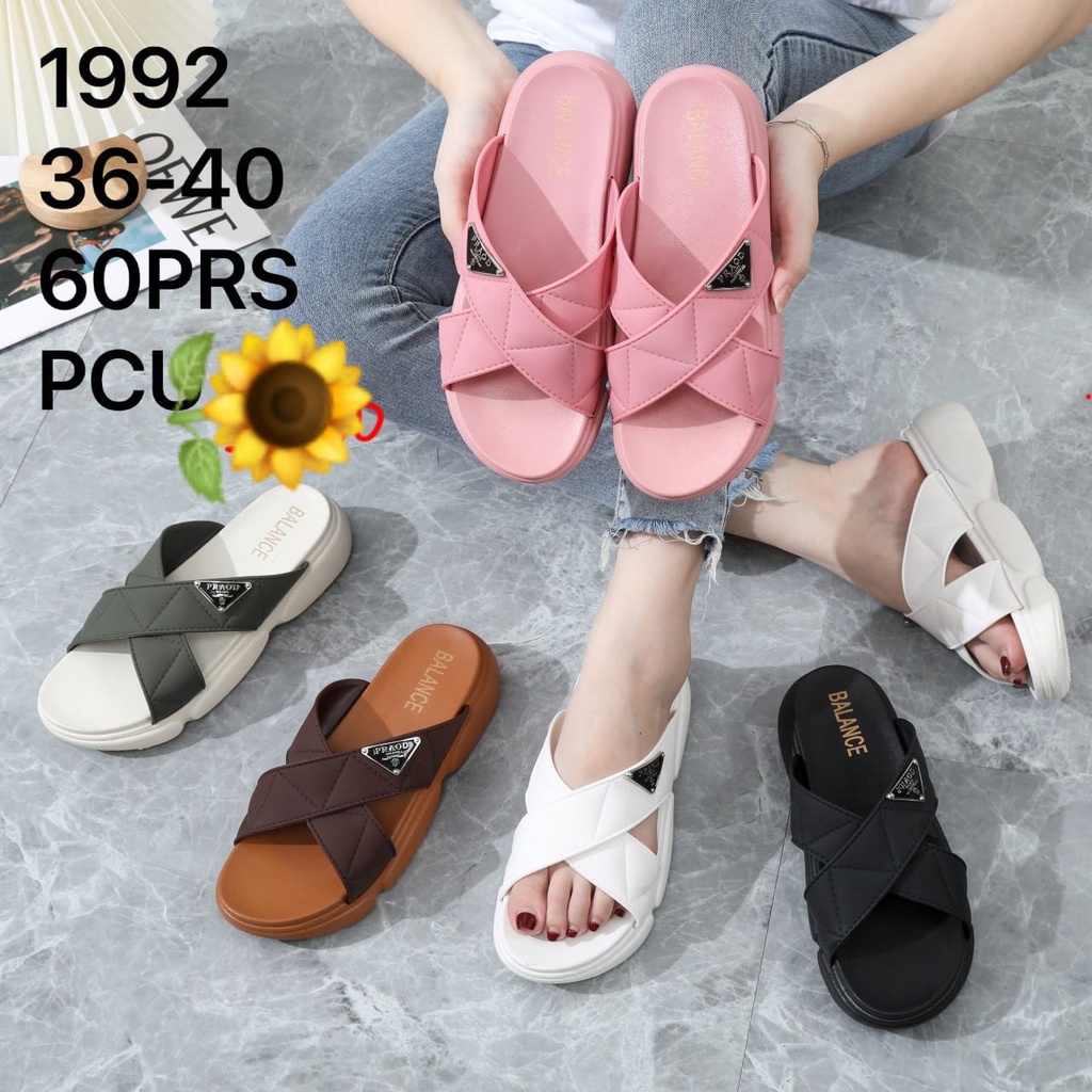 Sandal Karet Jelly Wedges Wanita import Model Terbaru Original Kekinian by AGUNG STYLE Balance 1992