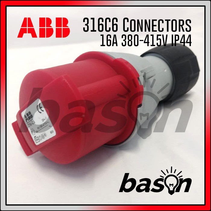 ABB Connectors 316C6 - 16A 380-415V IP44 3P+E | Red