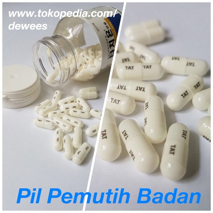 DISKON - PIL PEMUTIH BADAN TAT (TATHIONE KOREA) ORIGINAL ISI 30 PERAWATAN KULIT