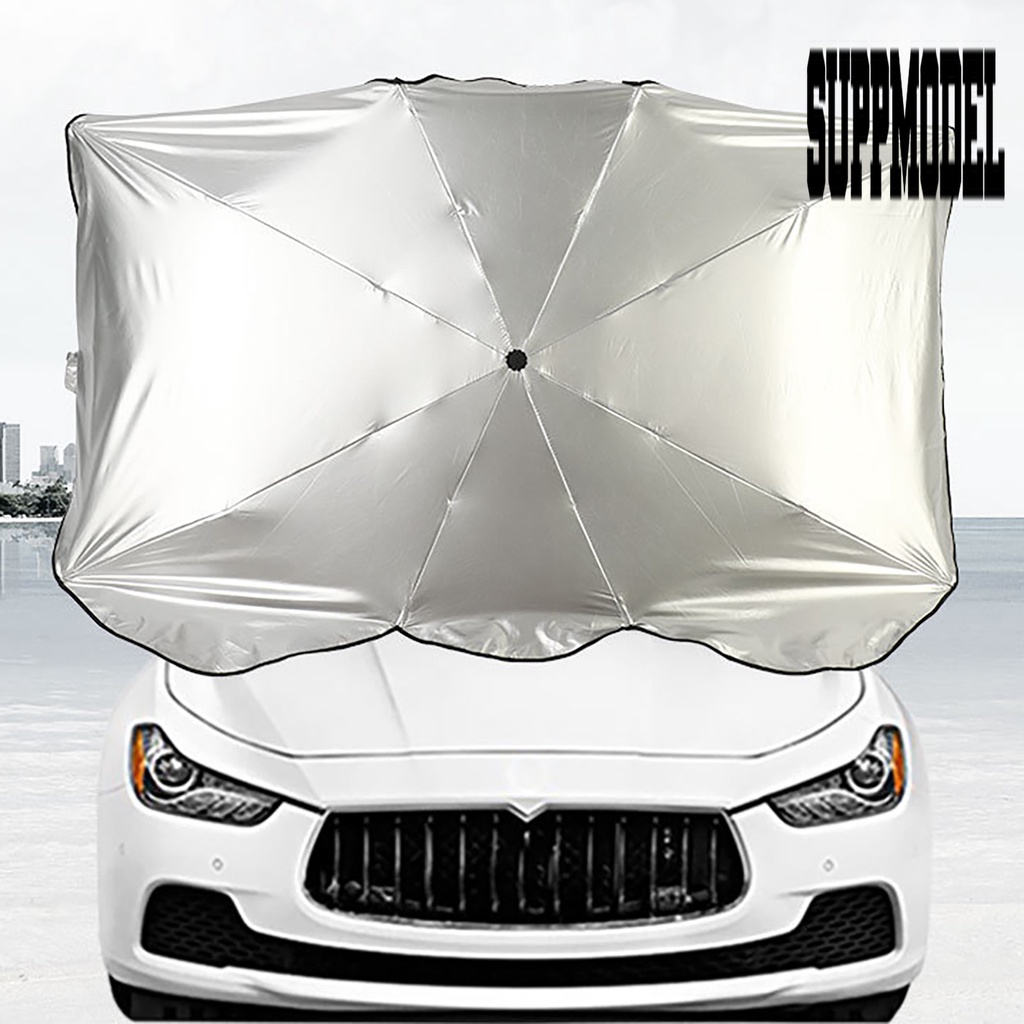 &lt; Auto Sunshade &gt; Payung Lipat Extendable Tahan Lama Mudah Digunakan Untuk Kaca Depan Mobil