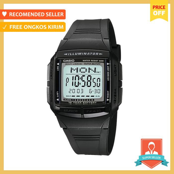 Jam Tangan Pria Wanita Digital Casio Data Bank Db 36 1Av Original