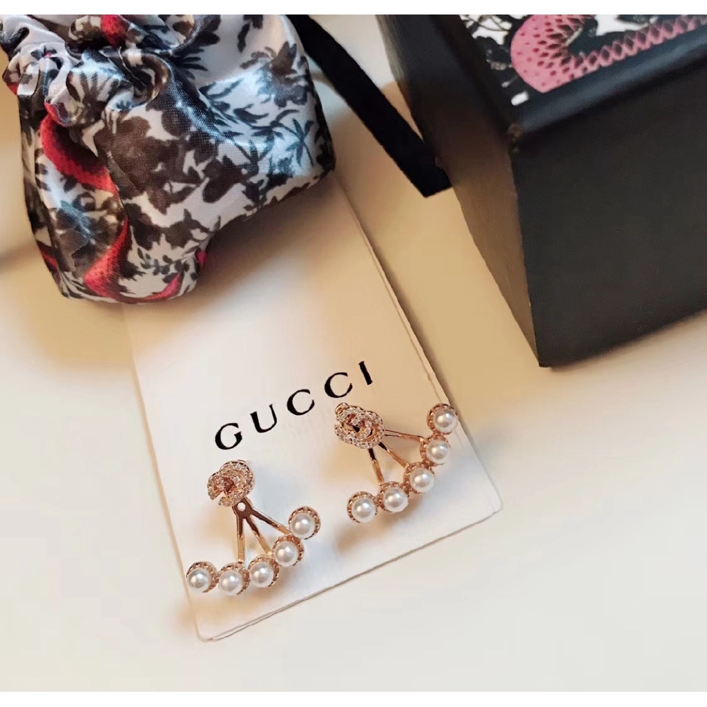 gucci double g stud earrings