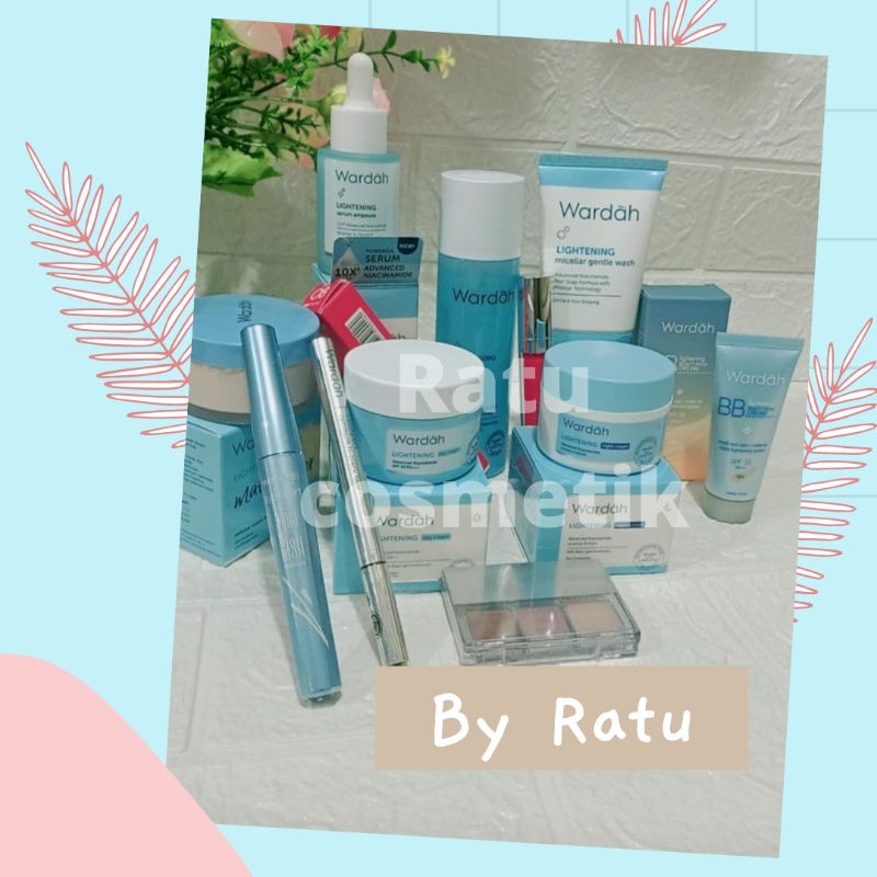 wardah lightening series paket pencerah/paket Wardah lightening make-up/paket seserahan wardah