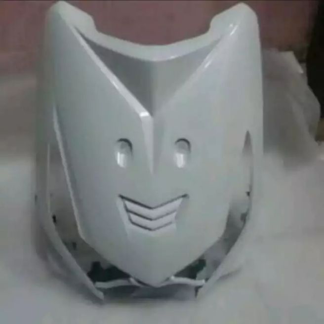 Cover tameng depan Honda Beat karbu putih non ori